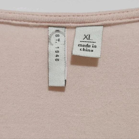 Cato Est 1948 Women's XL Pink 3/4 Lace Up Sleeve Tunic New York Lightweight - Picture 5 of 7